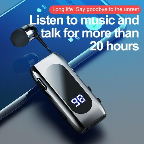 Lavalier Bluetooth Wireless Earphone Noise Cancelling Call Vibration Photo 20h