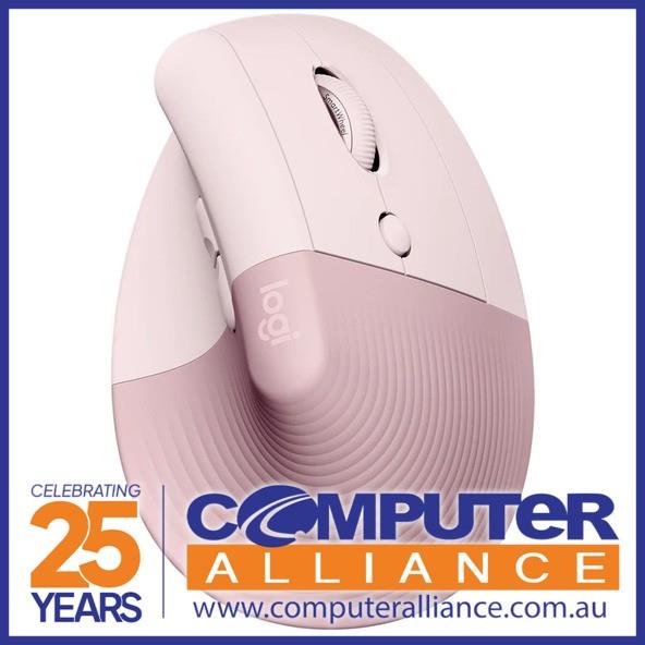 Logitech Lift Vertical Ergonomic Wireless Mouse Rose