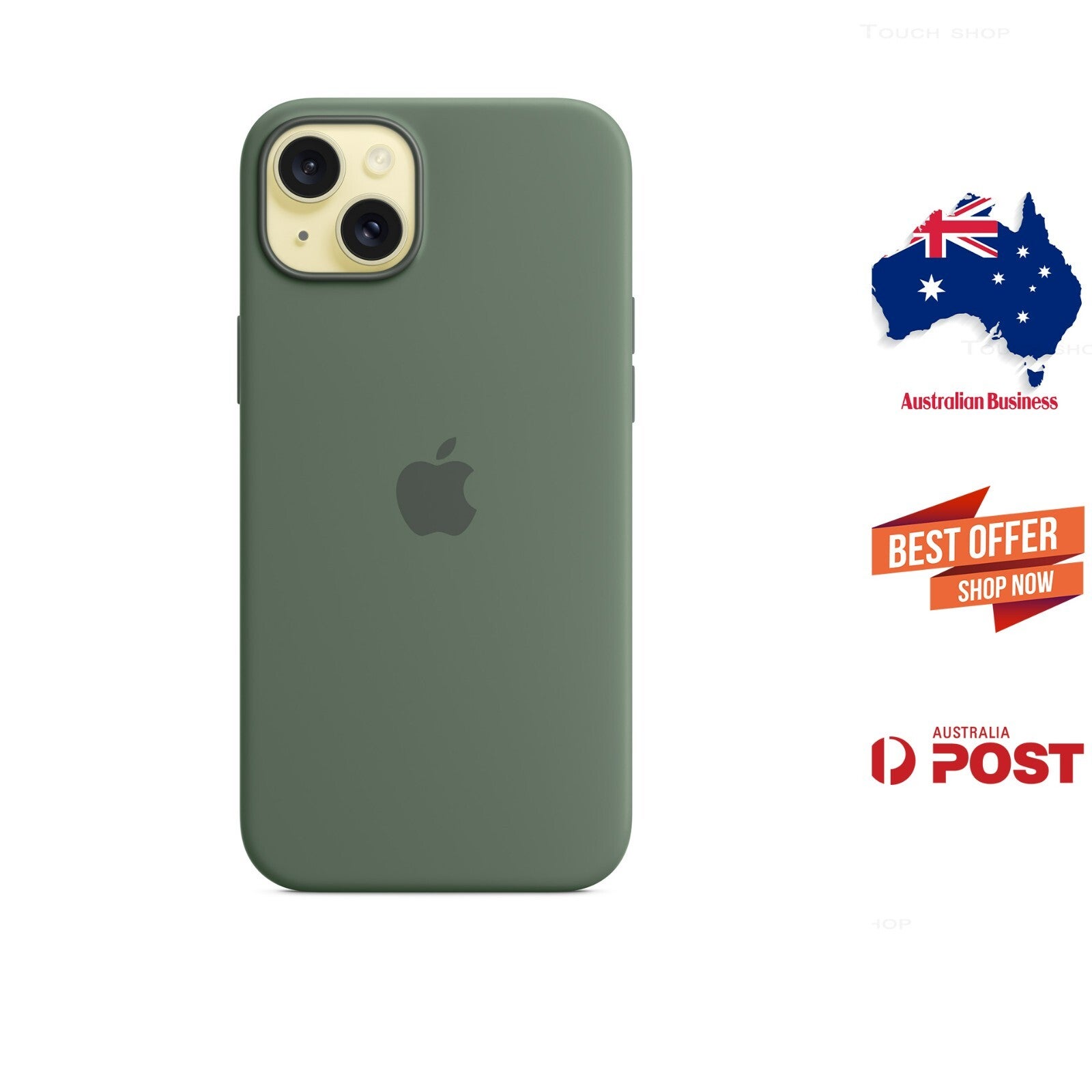Genuine Apple Iphone 15 Plus Silicone Case With Magsafe - Cypress