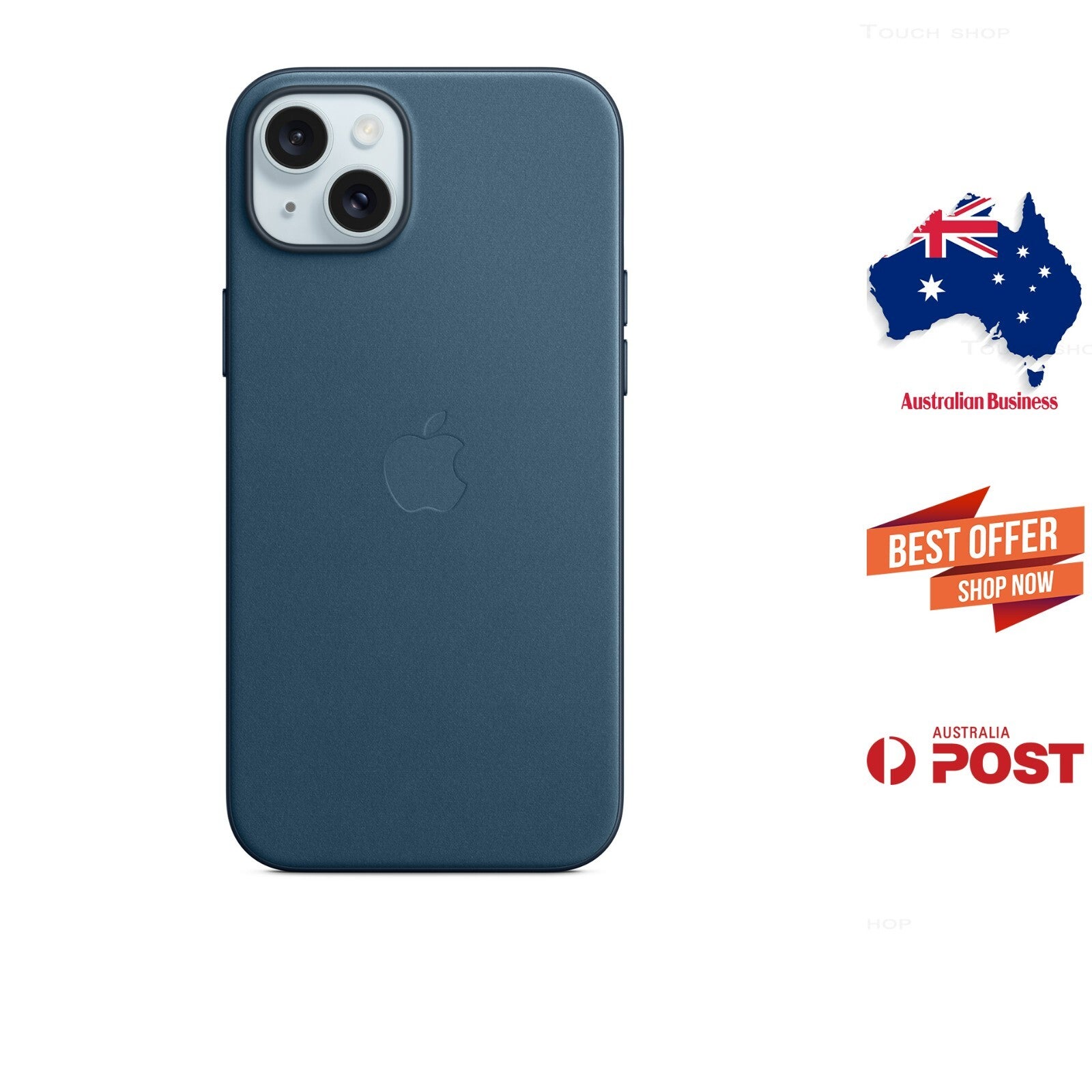Genuine Apple Iphone 15 Plus Finewoven Case With Magsafe -pacific Blue