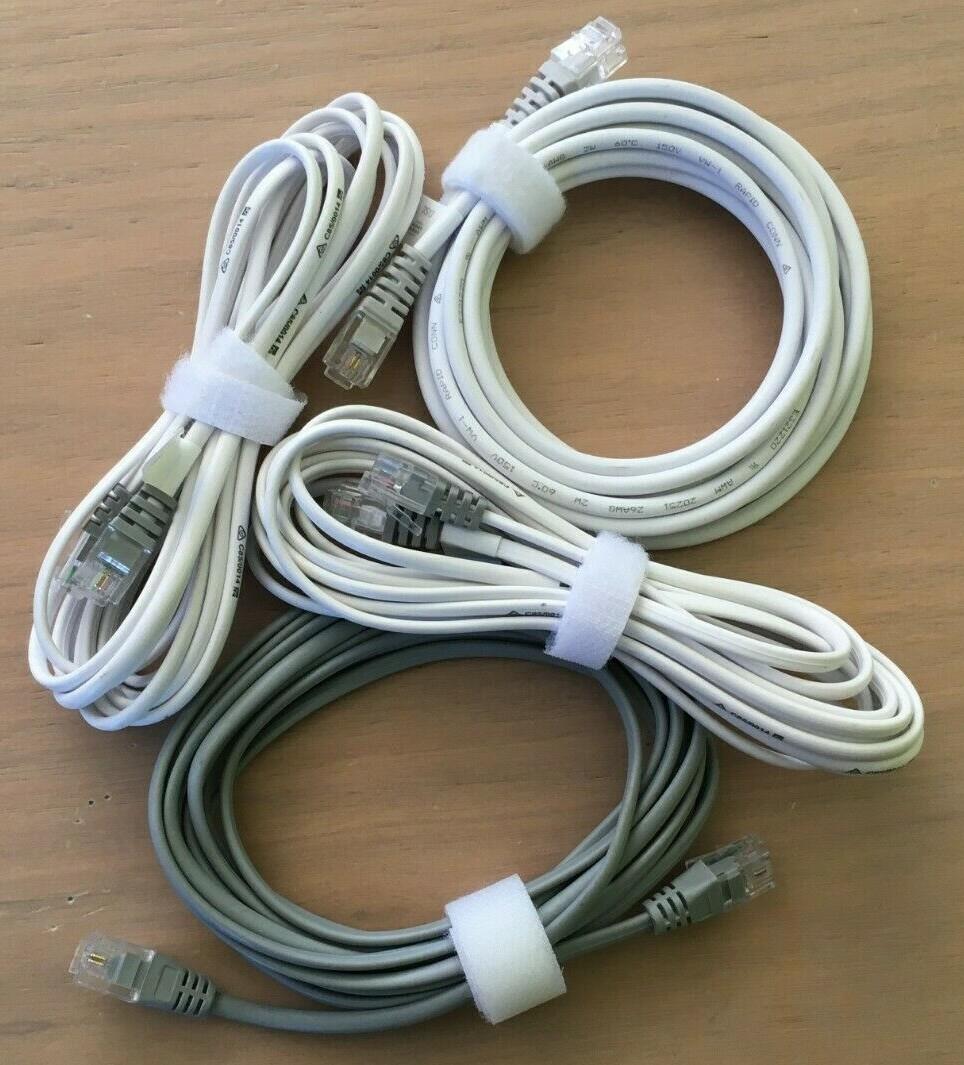3m Nbn Modem Telephone Phone Cable Cord Rj11 Plug Extension Adsl2 Best Qalty