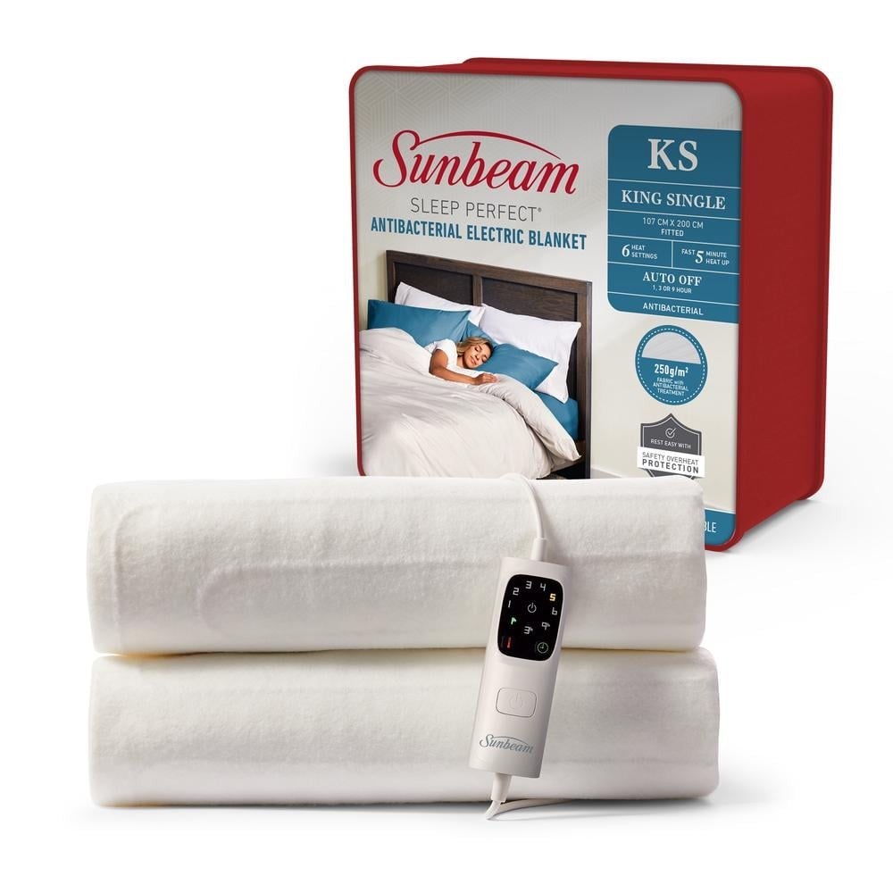 Sunbeam Sleep Perfect Antibacterial Electric Blanket - King Single