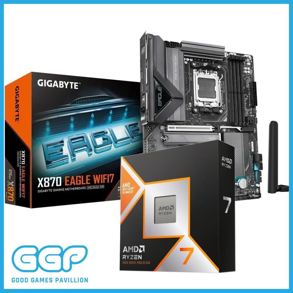 Amd Ryzen 7 9800x3d Processor + Gigabyte X870 Eagle Wifi7 Atx