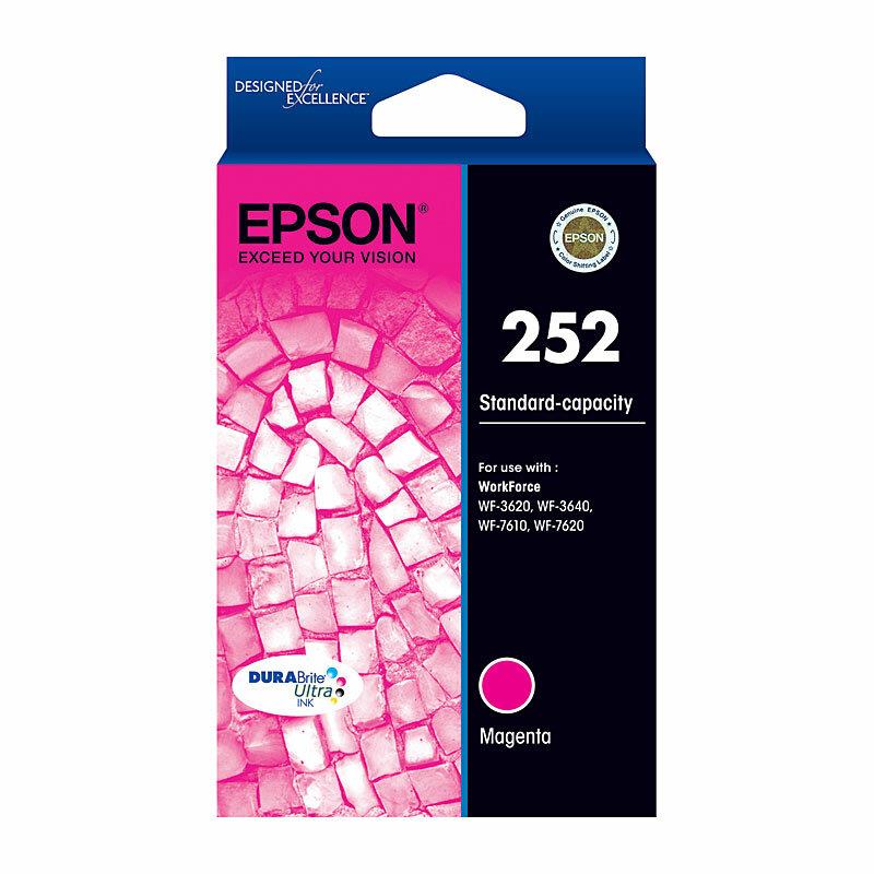 Genuine Epson 252 Magenta Ink Cartridge Magenta 300 Pages C13t252392