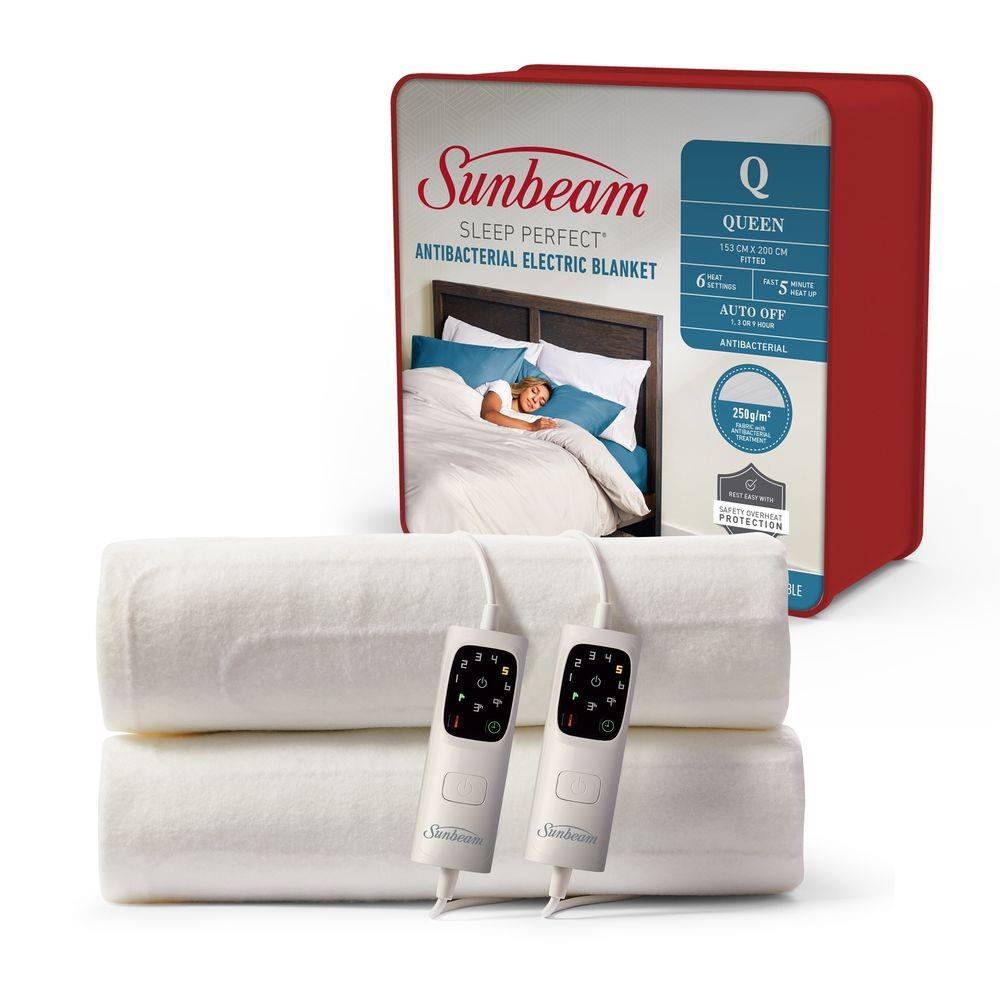 Sunbeam Sleep Perfect Antibacterial Electric Blanket - Queen