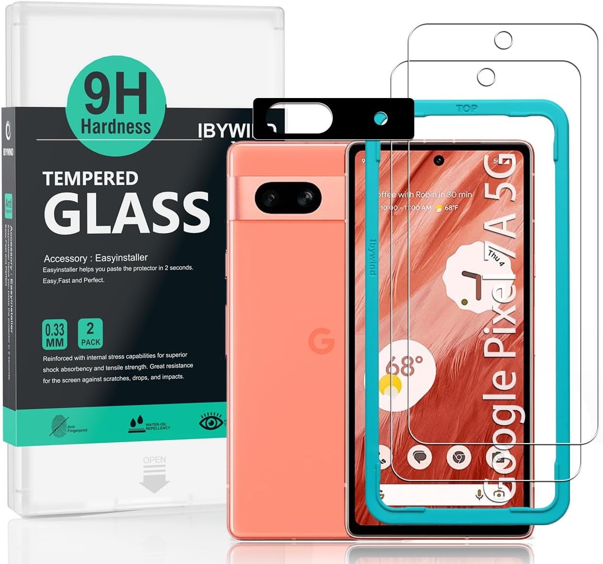 Ibywind Screen Protector For Google Pixel 7a 5g(6.1")2 Pack+1 Pack