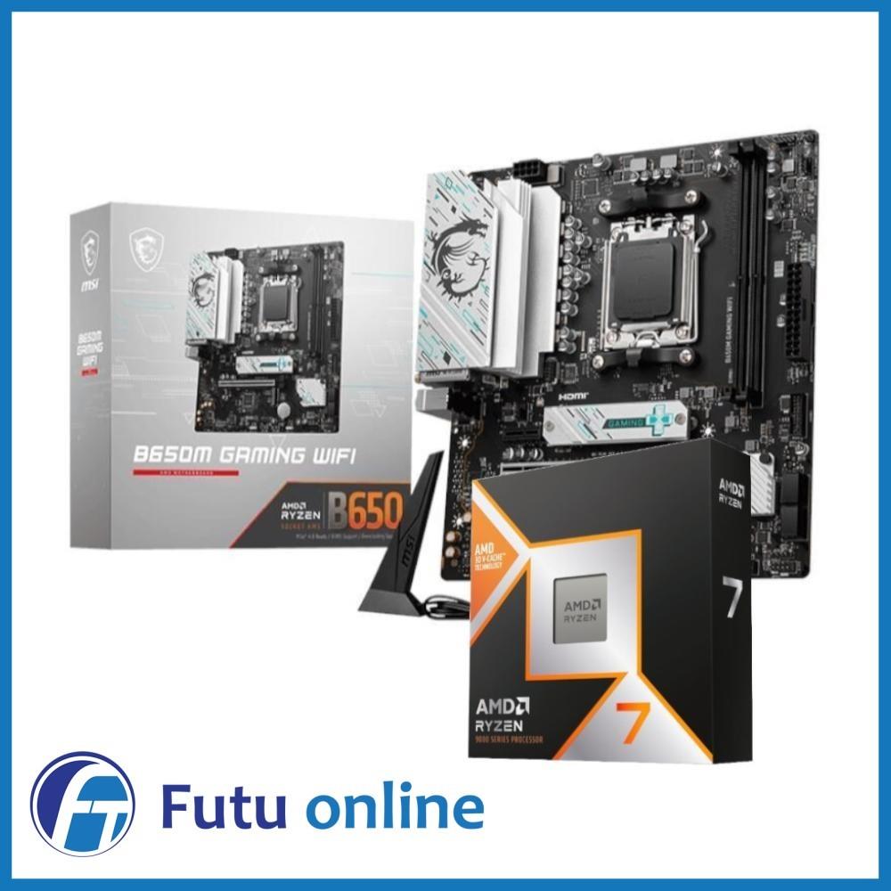 Amd Ryzen 7 9800x3d Am5 Cpu + Msi B650m Gaming Am5 Ddr5 Motherboard