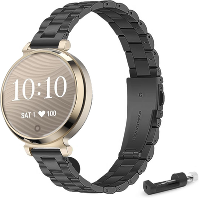 Wuwocj 14mm Metal Band Compatible For Garmin Lily 2/lily 2 Active, Stainless Ste