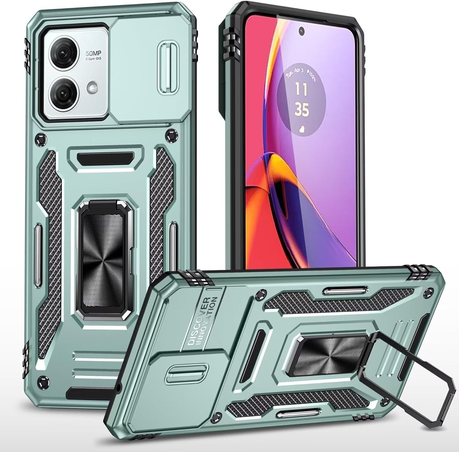 For Motorola Moto G85 G84 G55 5g Case Shockproof Magnetic Kickstand Cover