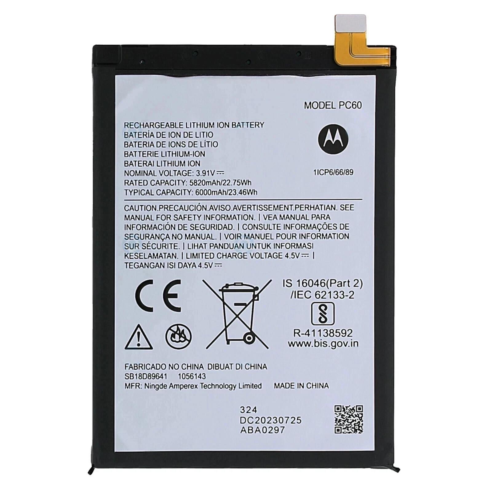 Genuine Motorola Moto G54 5g/g54 Power 5g/ G64 Pc60 Battery