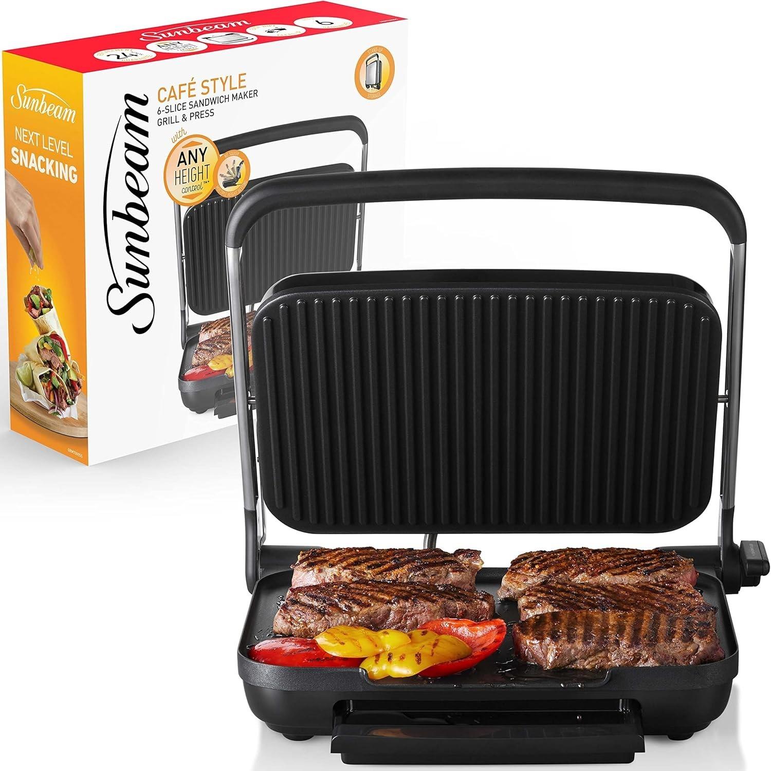 Sunbeam Café Style 6-slice Sandwich Press And Maker| Anyheightâ