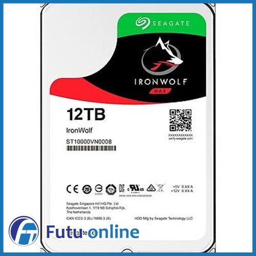 Seagate Ironwolf 12tb Hdd Sataiii Internal Hard Drive St12000vn0008 3.5" 7200rpm