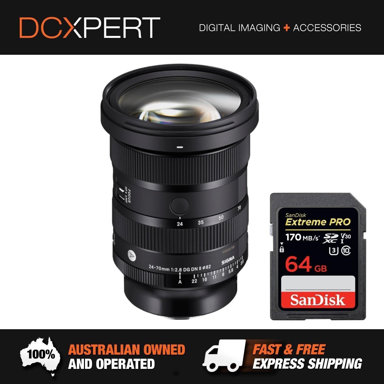 Sigma 24-70mm F2.8 Dg Dn Ii Art For 'l' Mount (457a969) + 64gb Sd Card