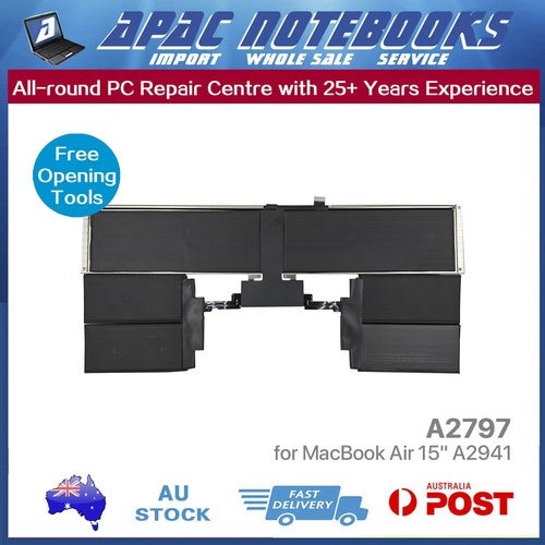 Genuine A2797 Battery For Macbook Air 15" A2941 M2 2023 A3114 M3 2024 66.5wh