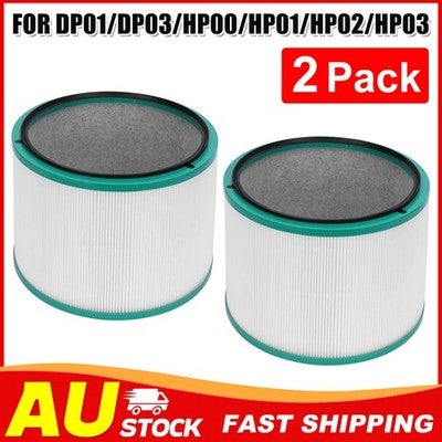 2 Pack Hepa Filters Fit For Dyson Hp03 Hp02 Hp01 Hp00 Dp03 Dp01 Purifier Fan