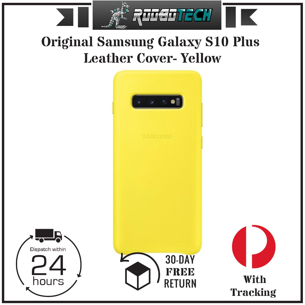 Original Samsung Galaxy S10 Plus Leather Cover- Yellow