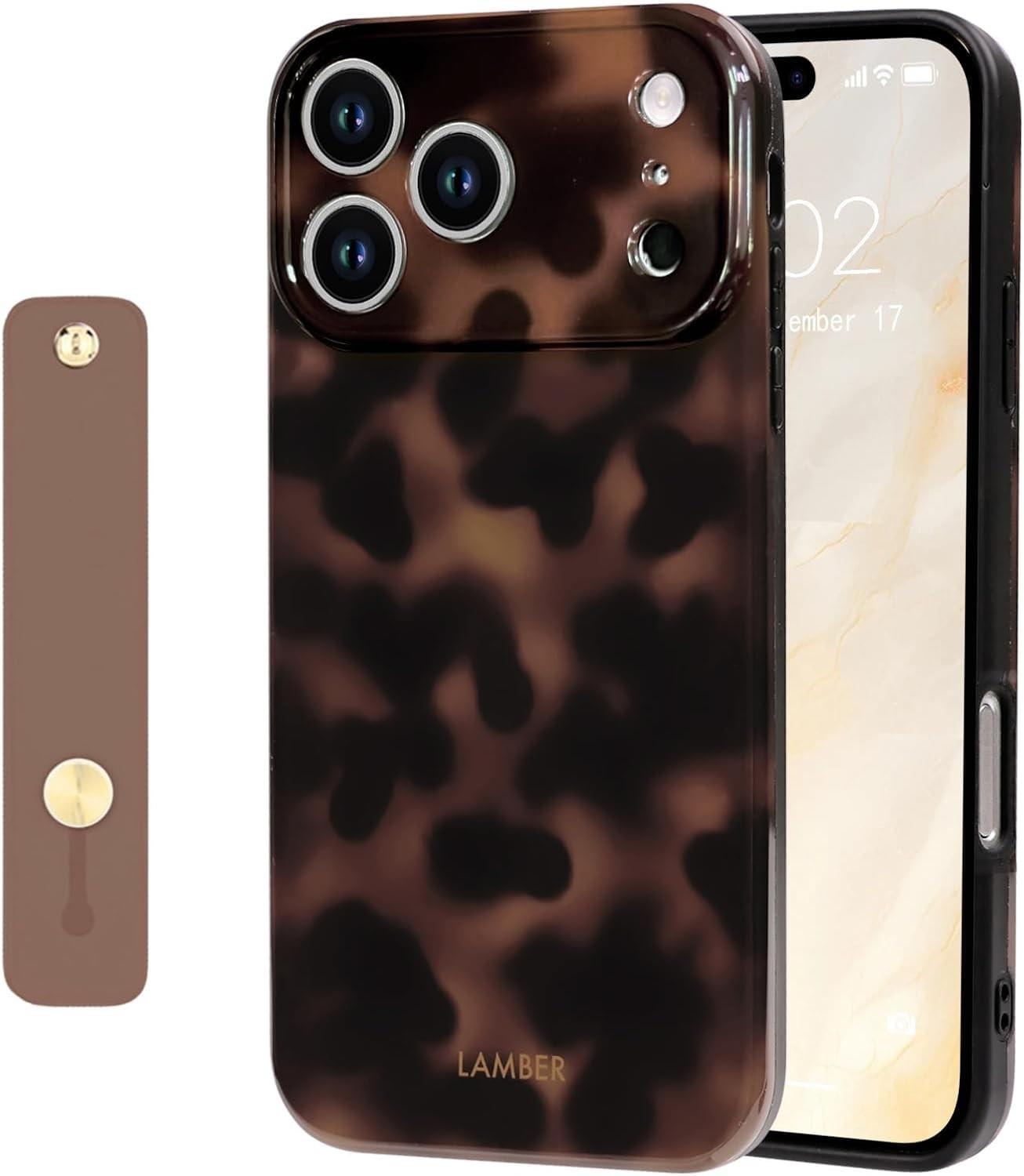 Iphone 17 Pro Max Case Cute Stylish Leopard Aesthetic Tortoie Amber Design Cover