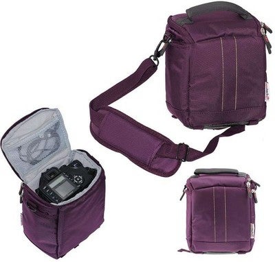 Navitech Purple Camera Bag For Olympus Pen E-p7 Micro Four Thirds System Camera