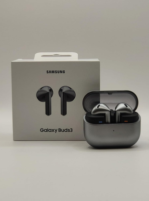 Samsung Galaxy Buds3 Sm-r530 Silver Bluetooth Headphones Wireless In-ear Micr...