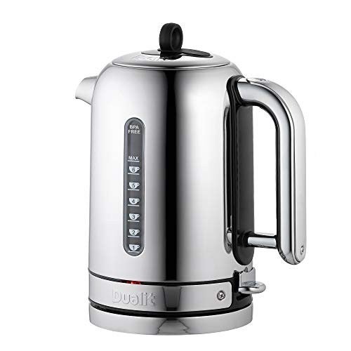 Dualit Classic Kettle | Polished Stainless Steel With Black Trim |