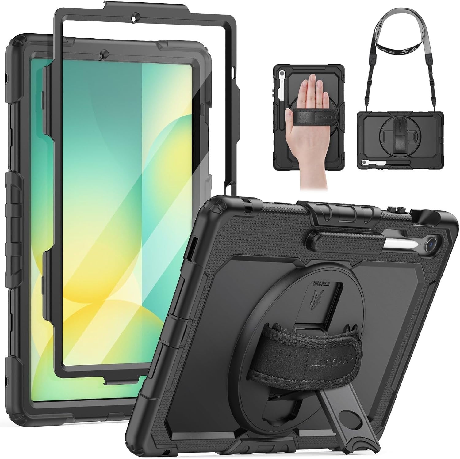 Case For Samsung Galaxy Tab S10 Fe+ Plus 13.1 Inch 2025, Black