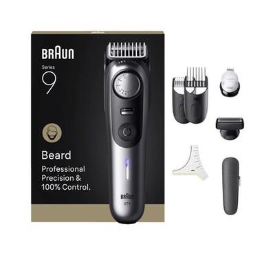 Braun Series 9 Waterproof Beard Trimmer W/ 7 Barbering Tools & Accessories Bt...