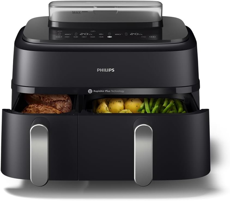 Philips Dual Basket Air Fryer 5000 Series, 9l, Steam Function, 2 Baskets, Synch