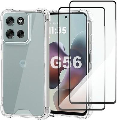 2-pack Screen Protector & Case For Motorola Moto G56, Hd Clear Protection Film