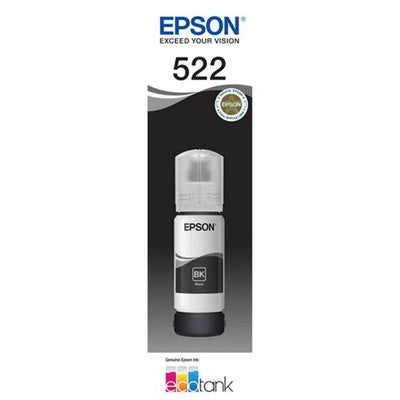 Epson T522 Black Ink Bottle For Ecotank Et-2810 Et-1810 Et-4810