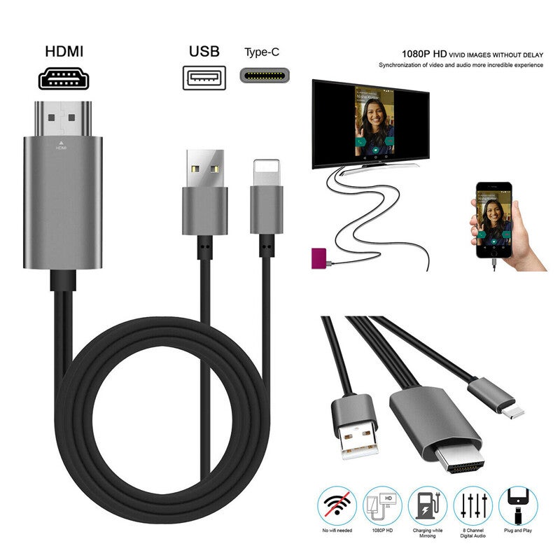 200cm Type C To 4k Hdmi Hd Tv Cable Adapter For Andriod Samsung Galaxy S8 Xiaomi