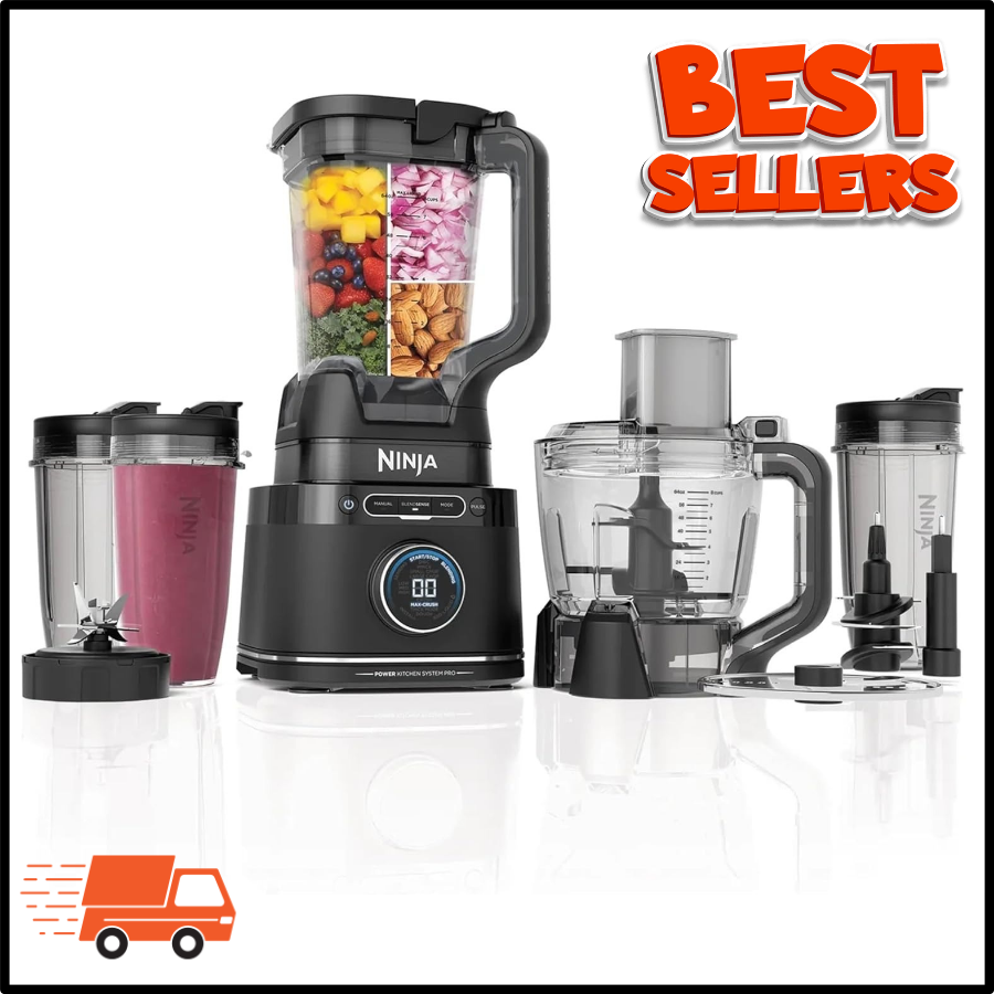 Ninja Detect Kitchen System Power Blender + Processor Pro, High Speed Food Mixer