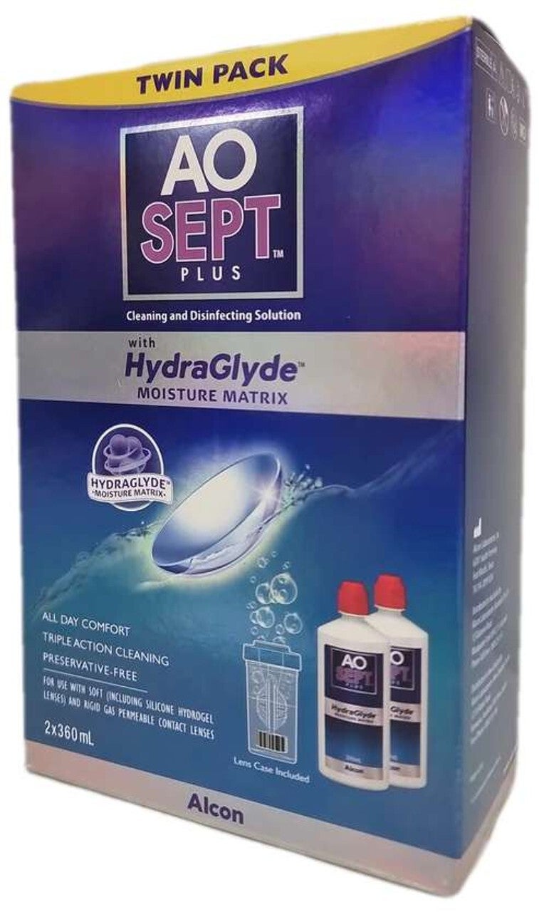 Aosept Plus With Hydraglyde Twin Pack 360 Ml (total 720ml)