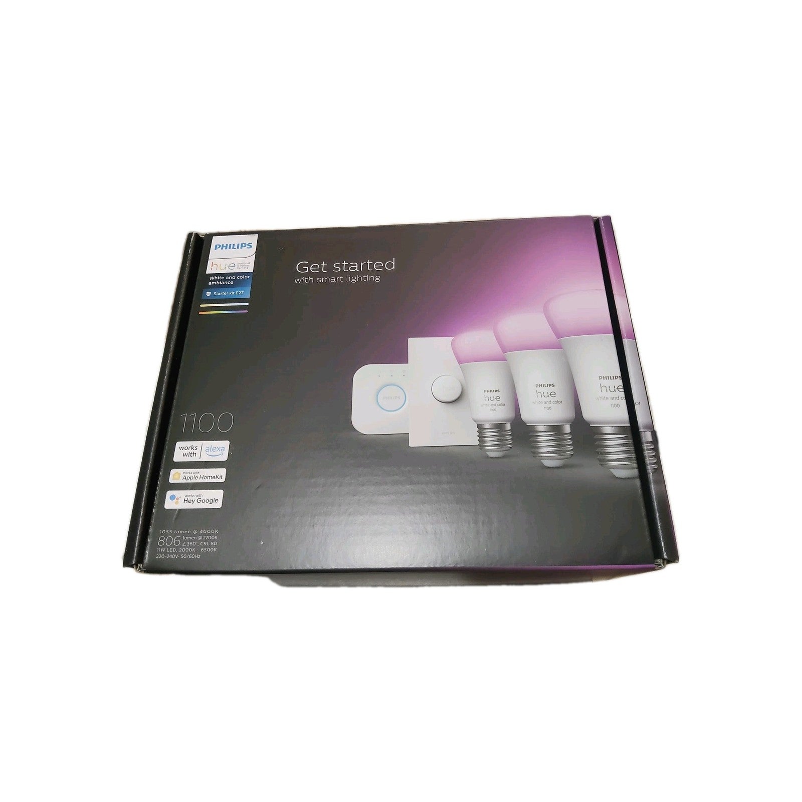Philips Hue Bluetooth E27 Lighting Kit + Hue Bridge +smart Button+wall