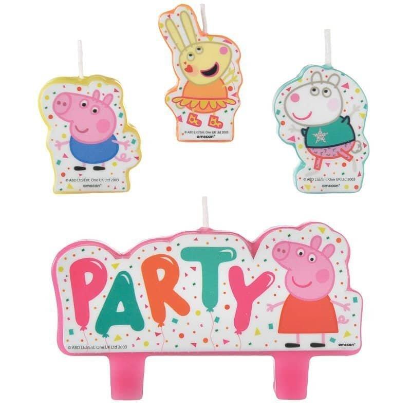 Peppa Pig Birthday Candle Set 4pcs Kids Girl Cake Decorations Party