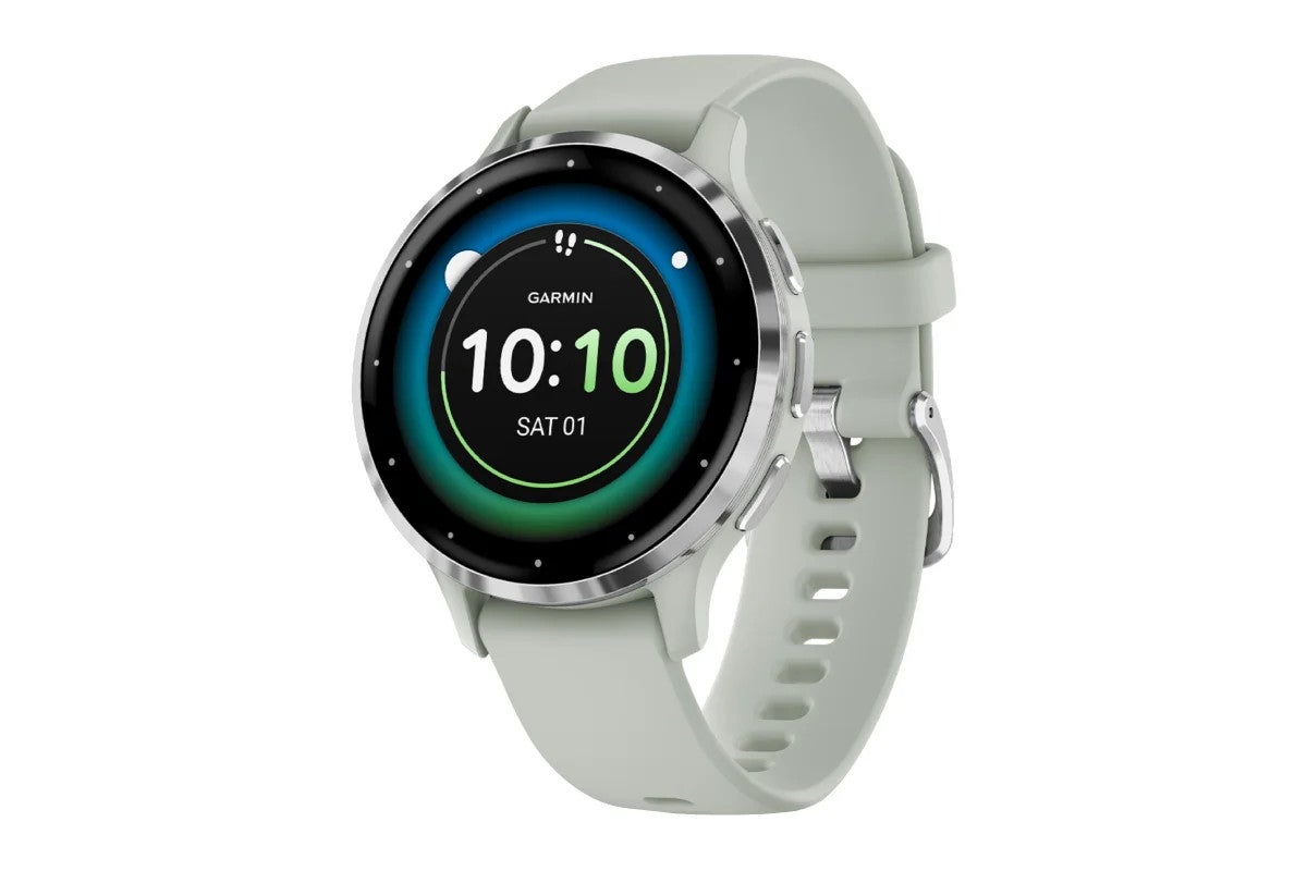 Garmin Venu 3s Smart Sports Watch (silver With Sage Grey Band, 41mm),