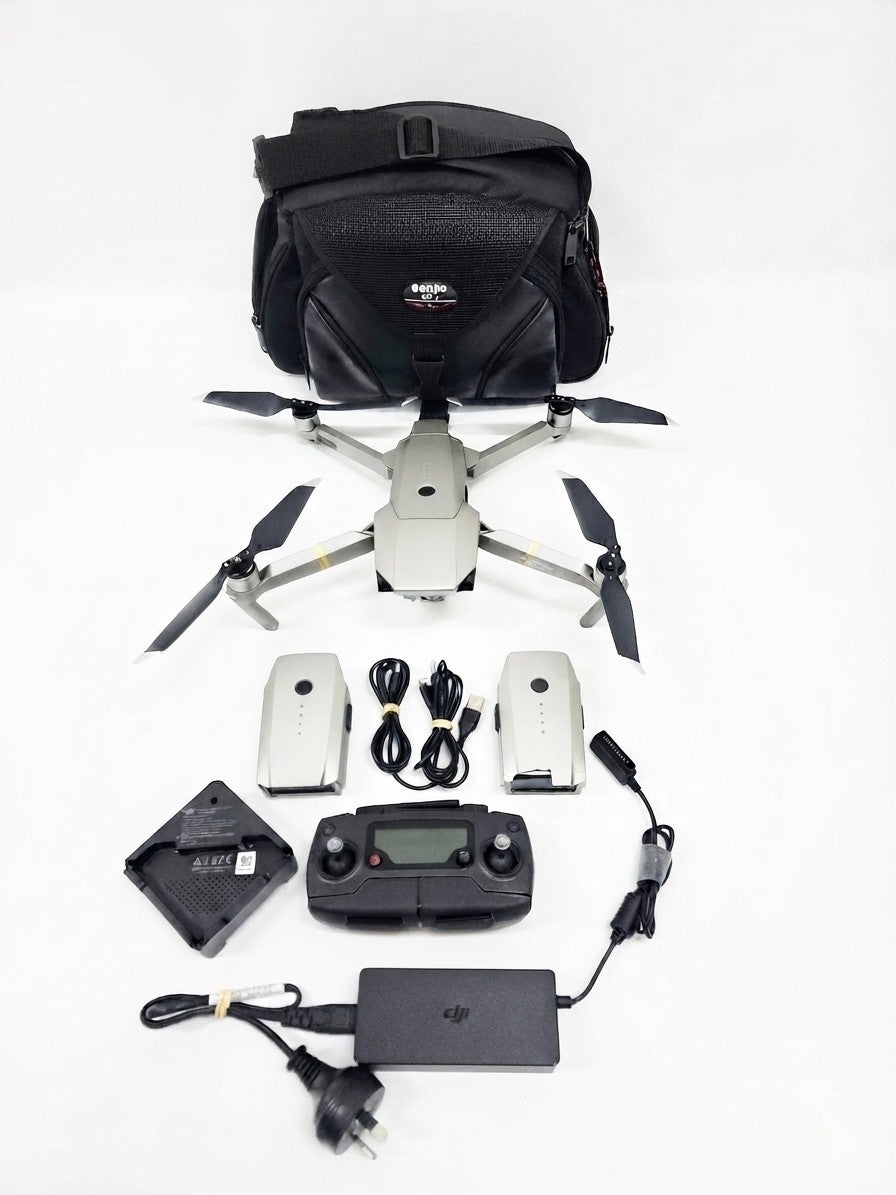 Dji Mavic Pro Platinum Fly More Drone 4k 3 Battery Remote Charger Bag