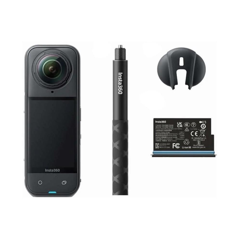 Insta360 X5 114cm Selfie Stick 1 Lens Cap 1 Additional Battery 8k