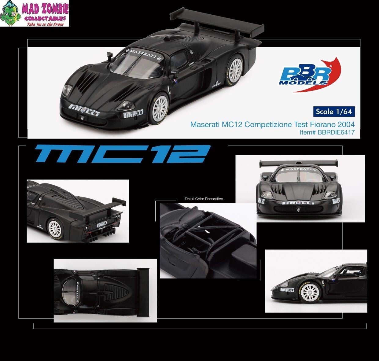 Bbr Models - Maserati Mc12 Competizione Test Fiorano 2004