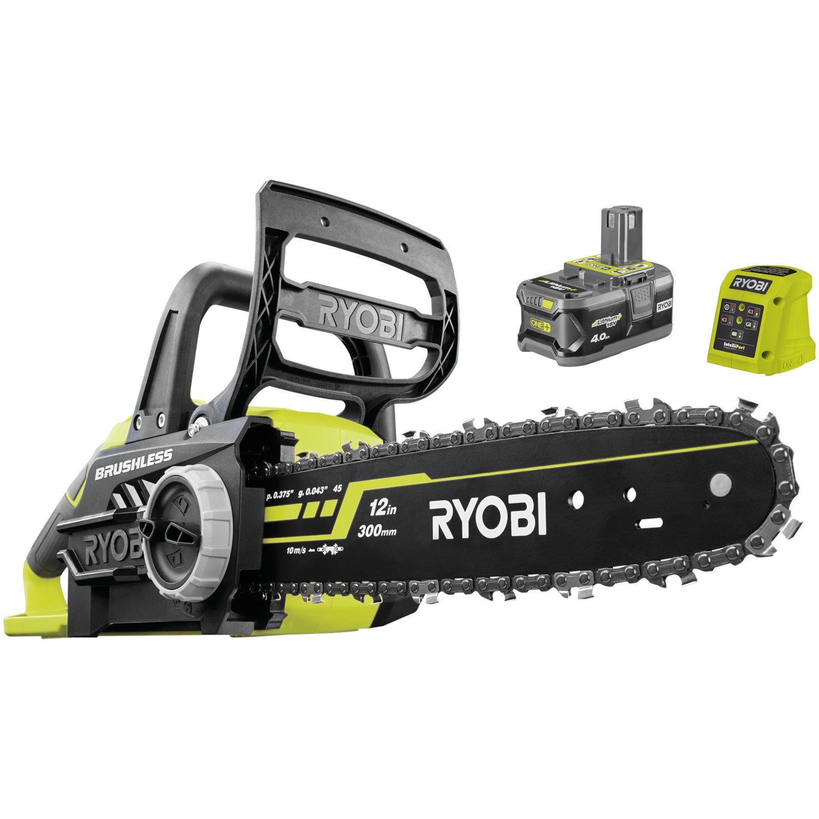 Ryobi One+ 18v Hp 12" 30cm Brushless Cordless Chainsaw 4.0ah Kit