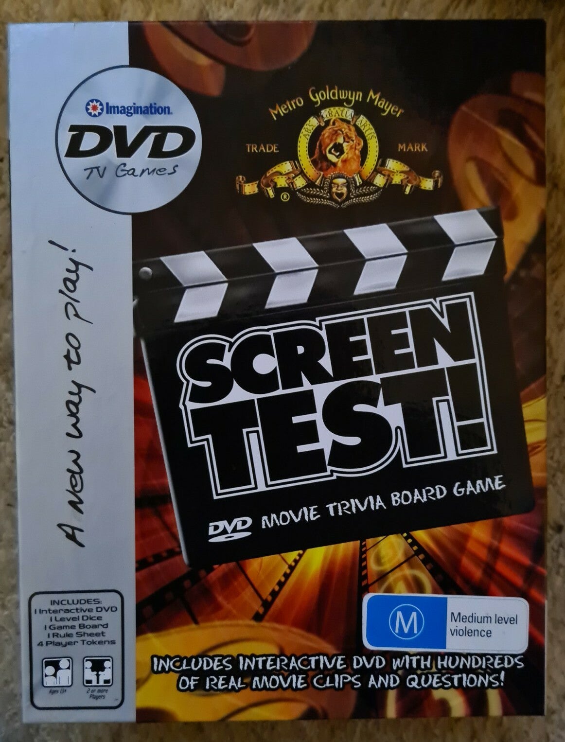 'screen Test' Dvd Movie Trivia Board Game (2004) Complete/euc