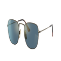 RAY-BAN Man Sunglasses RB8157 Frank Titanium - Frame color: Gold, Lens color: Crystal Blue Polarized