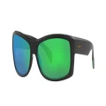 MAUI JIM Unisex Sunglasses Equator - Frame color: Matte Black, Lens color: MAUI GreenU+00AD Mirror Polarized