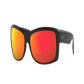 MAUI JIM Unisex Sunglasses Equator - Frame color: Black Matte, Lens color: Hawaii Lava U+2122 Mirror Polarized