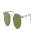 OLIVER PEOPLES Unisex Sunglasses OV5004SU Riley Sun - Frame color: Buff, Lens color: Green C