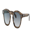 OLIVER PEOPLES Unisex Sunglasses OV5382SU Boudreau L.A - Frame color: Sepia Smoke, Lens color: Soft Teal Gradient Mirror