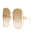 GUCCI Woman Sunglasses GG1020S - Frame color: Gold, Lens color: Brown