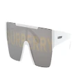 BURBERRY Man Sunglasses BE4291 - Frame color: White, Lens color: Grey Tampo Burberry Silver/Gold2