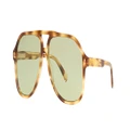 GUCCI Unisex Sunglasses GG1042S - Frame color: Brown, Lens color: Green