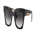 BURBERRY Woman Sunglasses BE4364 Kitty - Frame color: Black, Lens color: Grey Gradient