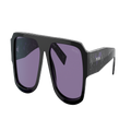 PRADA Man Sunglasses PR 22YS - Frame color: Black, Lens color: Violet Mirror Internal Silver